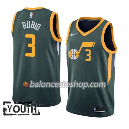 Camiseta Niños NBA Utah Jazz Ricky Rubio 3 2018-19 Nike Verde Swingman